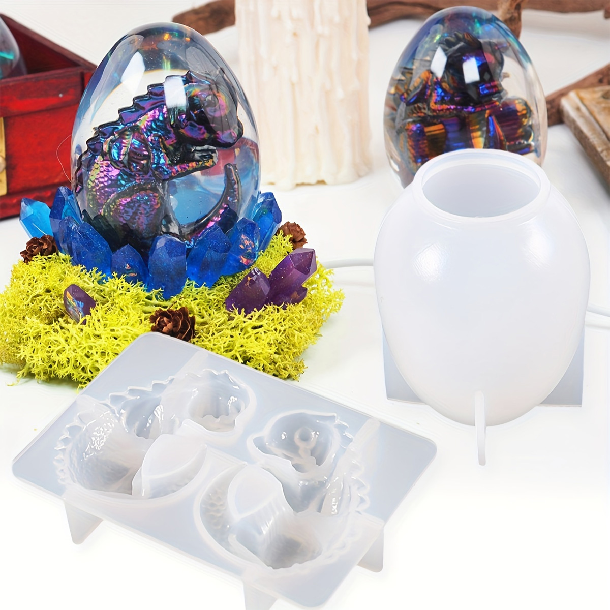 Resin Craft Ideas - Stampi per uova di drago in